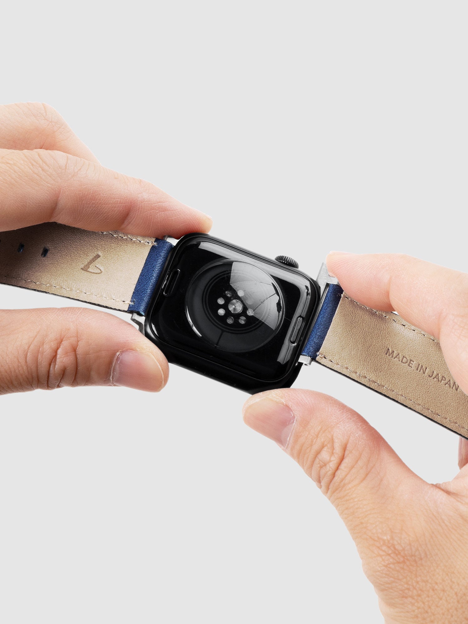 レザーウォッチバンド Apple Watch用(藍染革)