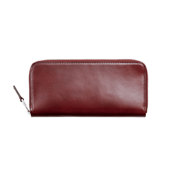 【数量限定色】コードバン ファスナーロングパース 002 レッドアンバー