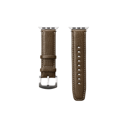 【数量限定型】レザーウォッチバンド Apple Watch用 (バケッタミリングレザー) ブラウングレー / S