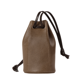 ジャパンモチーフ 茶利八方 巾着バッグ グレイッシュブラウン