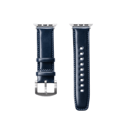 【数量限定型】丸の内店限定 レザーウォッチバンド Apple Watch用 (コードバン) ダークブルー / S