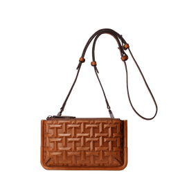 【数量限定色】TSUCHIYA フラットミニショルダー（シグネチャーレイズド） ブラウン