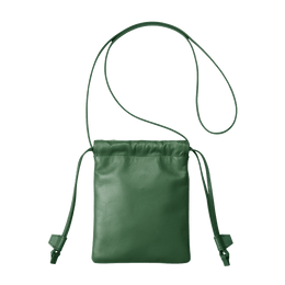ドローストリングポーチ (スムースラムスキン) グリーン