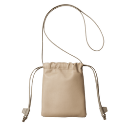 ドローストリングポーチ (スムースラムスキン) クレイ